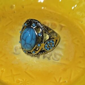 Turquoise Stone Statement Ring